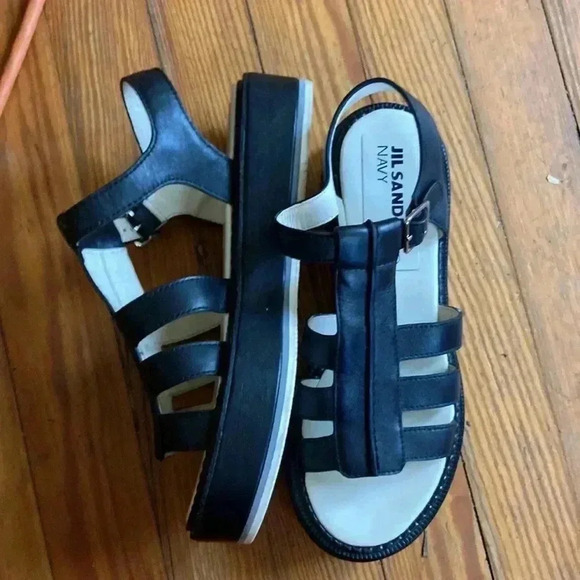 Jill Sandal navy flat form sandal - Picture 3 of 8